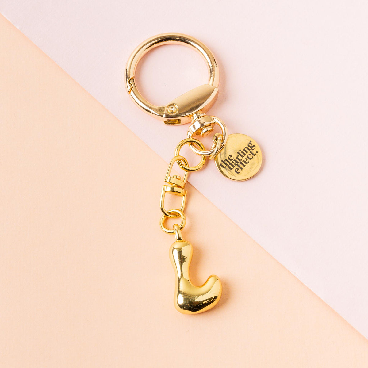 L Bubble Letter Keychain Bag Charm