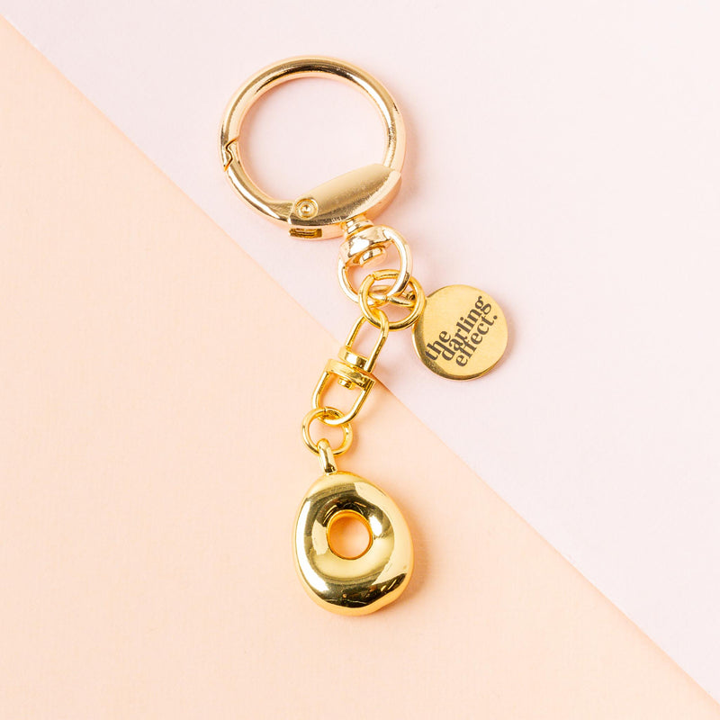 O Bubble Letter Keychain Bag Charm