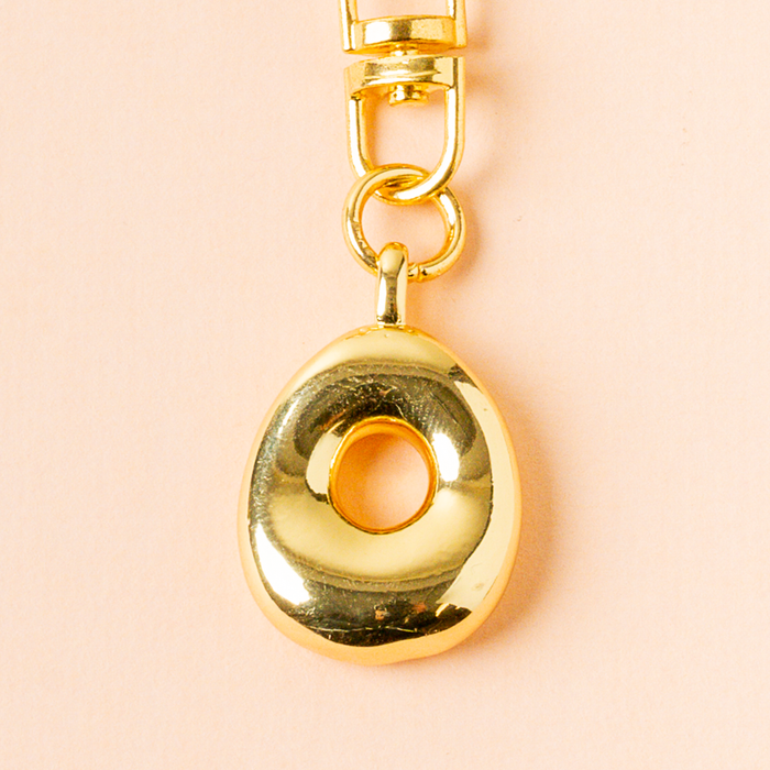 O Bubble Letter Keychain Bag Charm