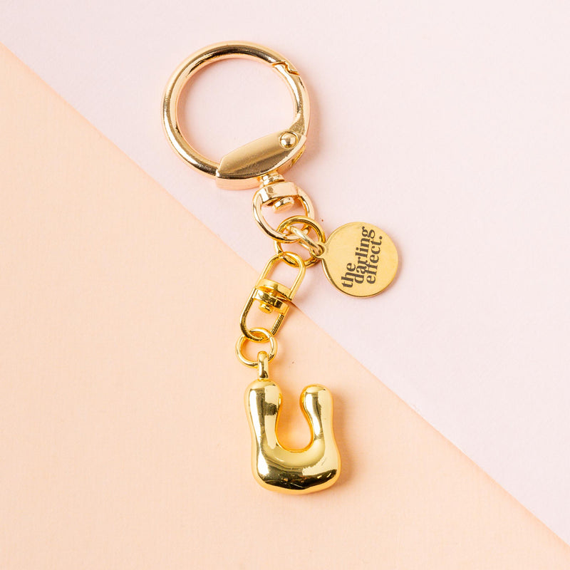 U Bubble Letter Keychain Bag Charm