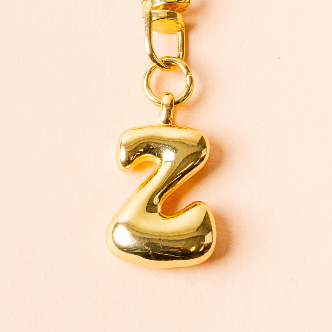 Z Bubble Letter Keychain Bag Charm