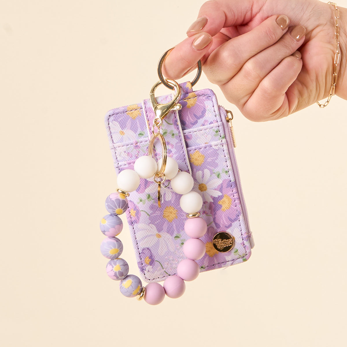 Bouquet Beauty Purple Keychain Wallet