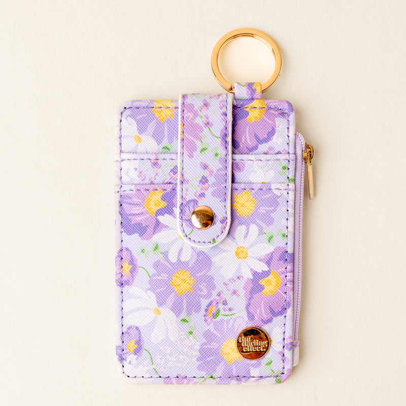 Bouquet Beauty Purple Keychain Wallet