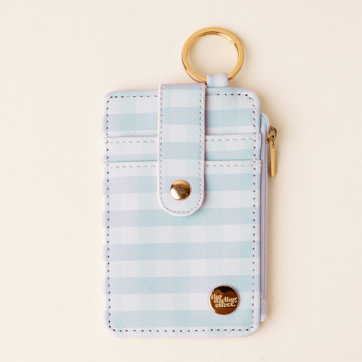 Gingham Blue Keychain Wallet