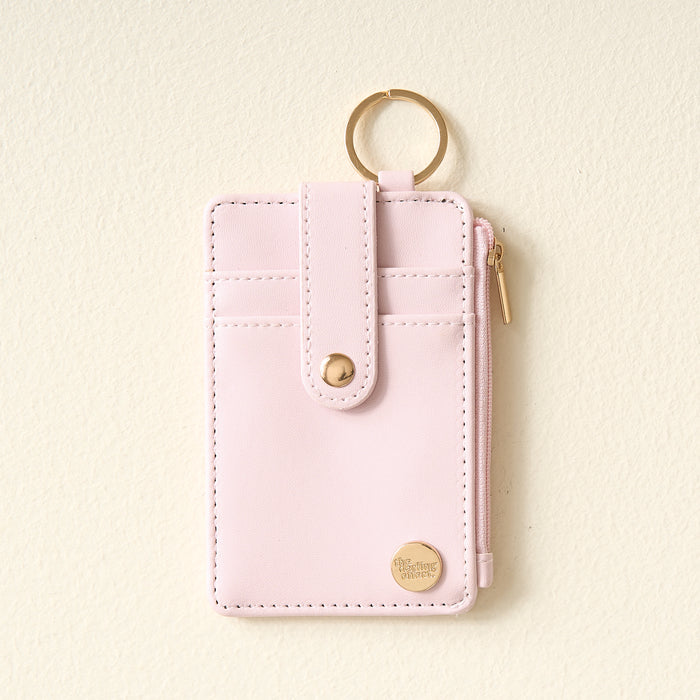 Pale Pink Solid Keychain Wallet