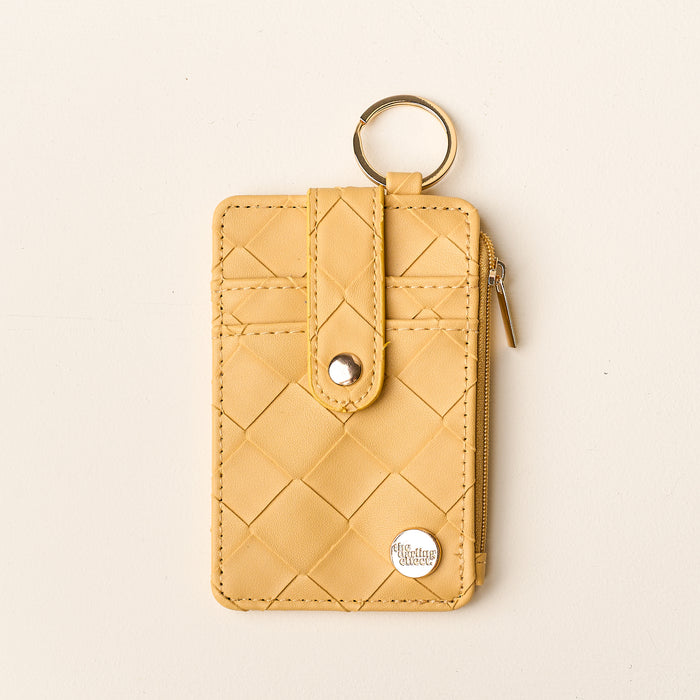 Mustard Woven Keychain Wallet
