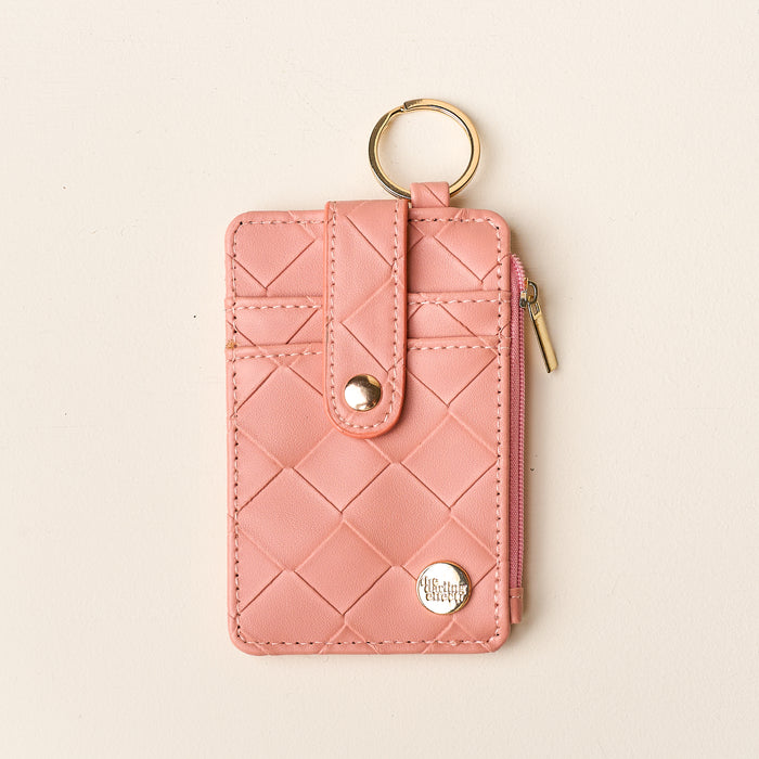 Rose Woven Keychain Wallet