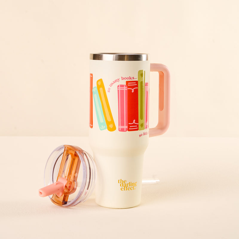 So Many Books 40 oz Lifestyle Flip Straw Tumbler