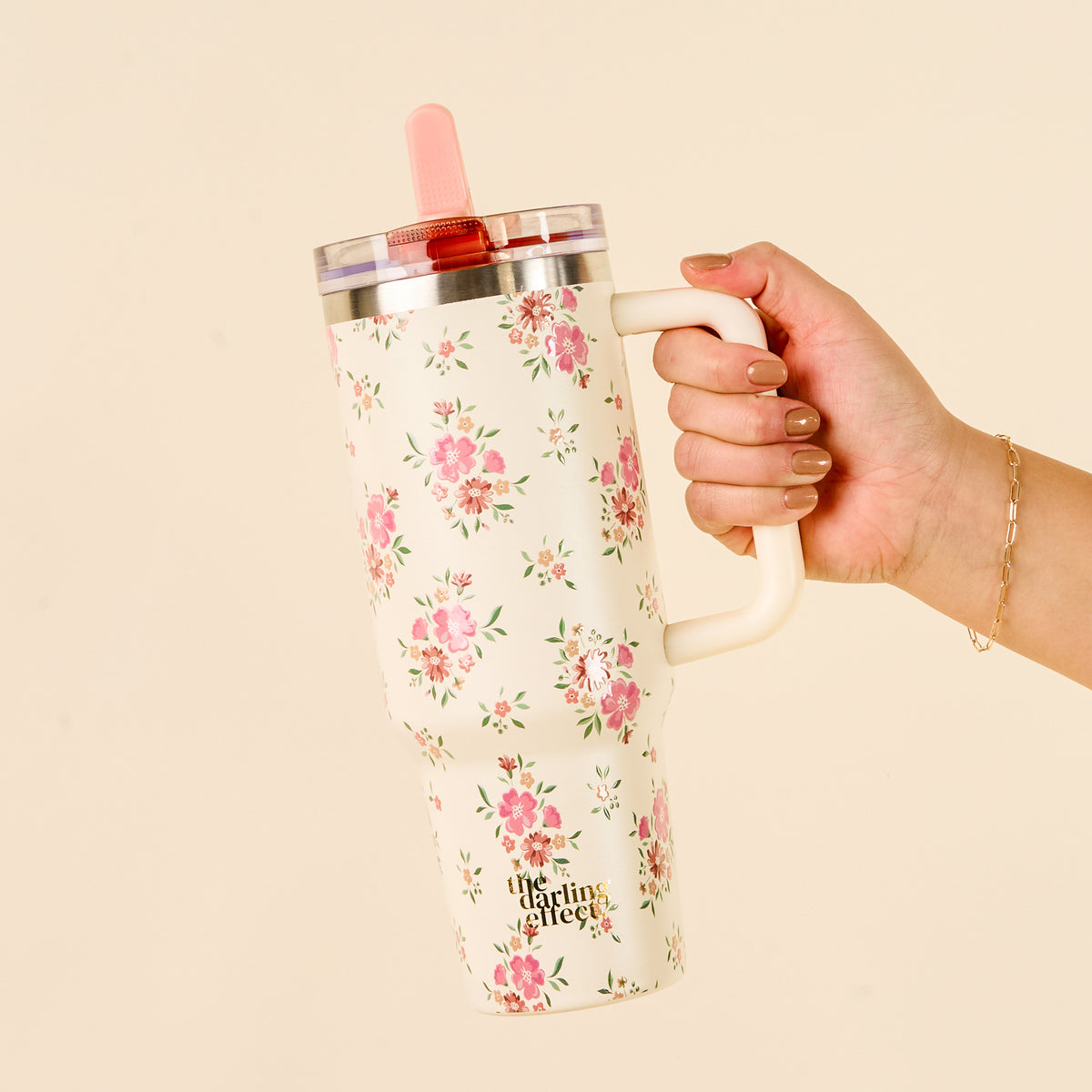 Endless Daydream Cream 40 oz Lifestyle Flip Straw Tumbler