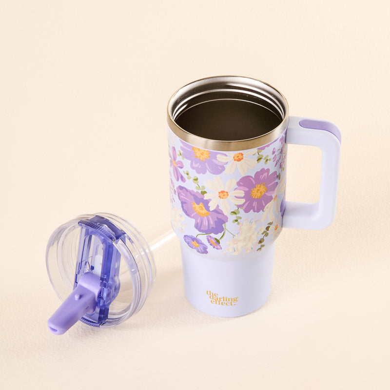 Bouquet Beauty Purple 20 oz  Lifestyle Flip Straw Tumbler