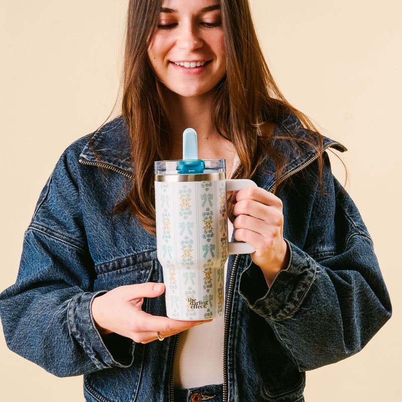 Oh So Fancy Blue 20 oz Lifestyle Flip Straw Tumbler