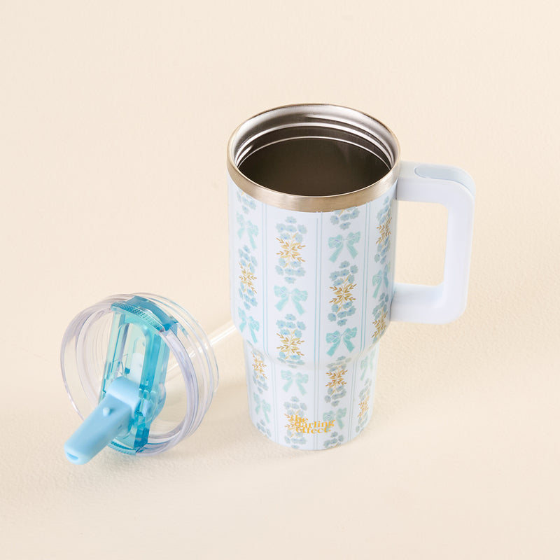 Oh So Fancy Blue 20 oz Lifestyle Flip Straw Tumbler