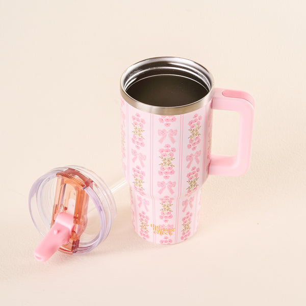 Oh So Fancy Pink 20 oz Lifestyle Flip Straw Tumbler