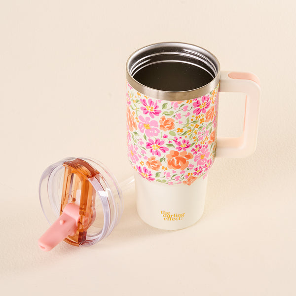 Secret Garden Pink 20 oz Lifestyle Flip Straw Tumbler