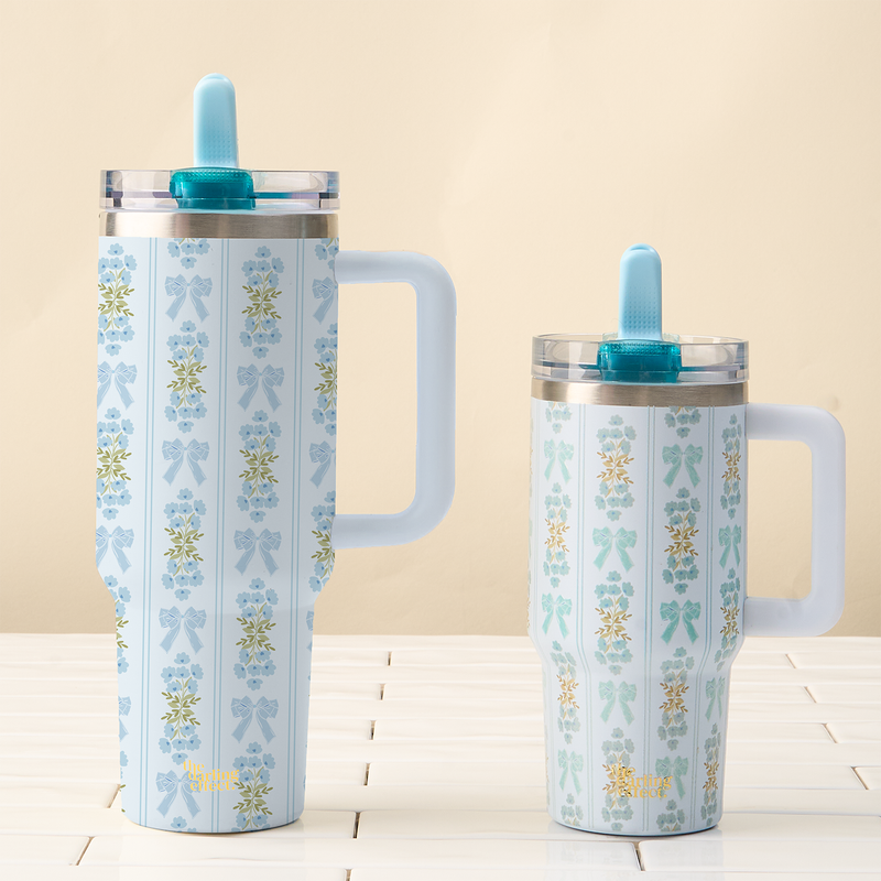 Oh So Fancy Blue 20 oz Lifestyle Flip Straw Tumbler