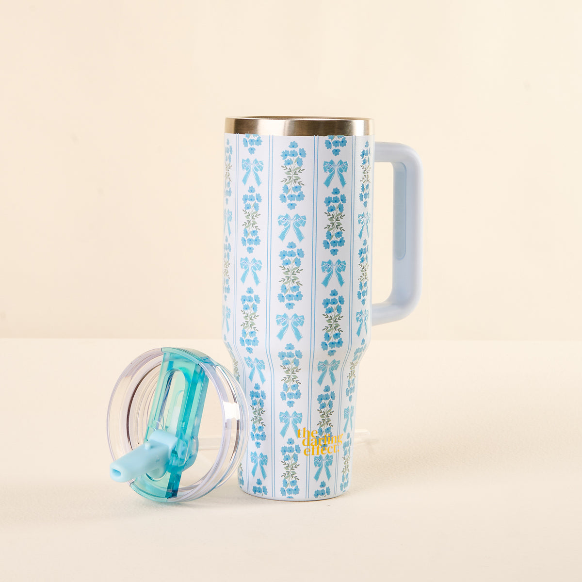 Oh So Fancy Blue 40 oz Lifestyle Flip Straw Tumbler