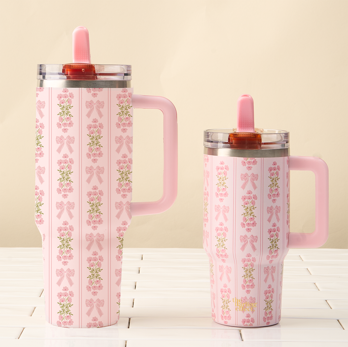 Oh So Fancy Pink 40 oz Lifestyle Flip Straw Tumbler