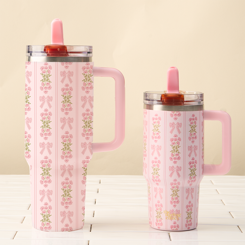 Oh So Fancy Pink 40 oz Lifestyle Flip Straw Tumbler