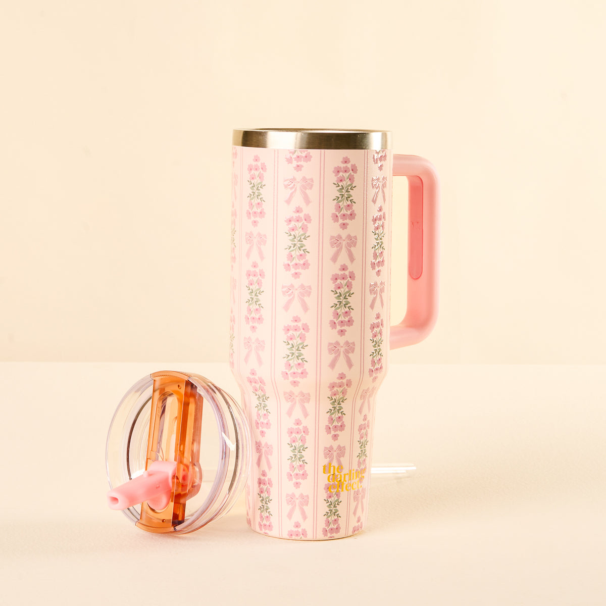 Oh So Fancy Pink 40 oz Lifestyle Flip Straw Tumbler