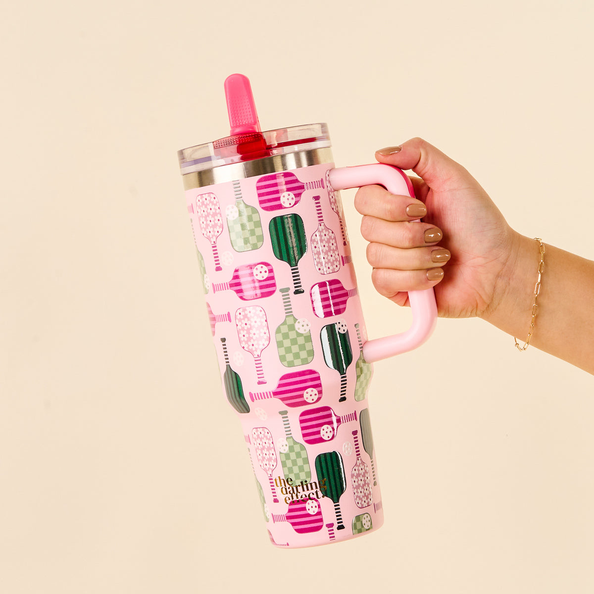 Pickleball Party 40 oz Lifestyle Flip Straw Tumbler