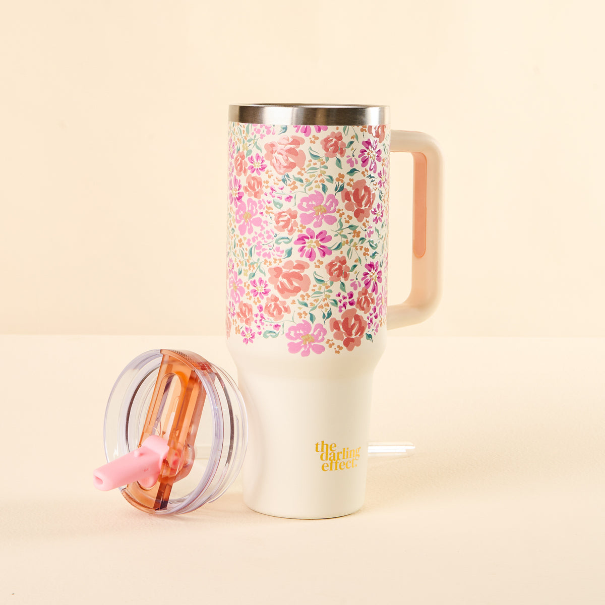 Secret Garden Pink 40 oz Lifestyle Flip Straw Tumbler