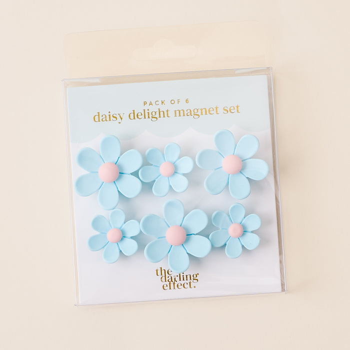 Blue Daisy Delight Magnet Set