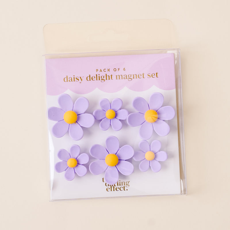 Lilac Daisy Delight Magnet Set