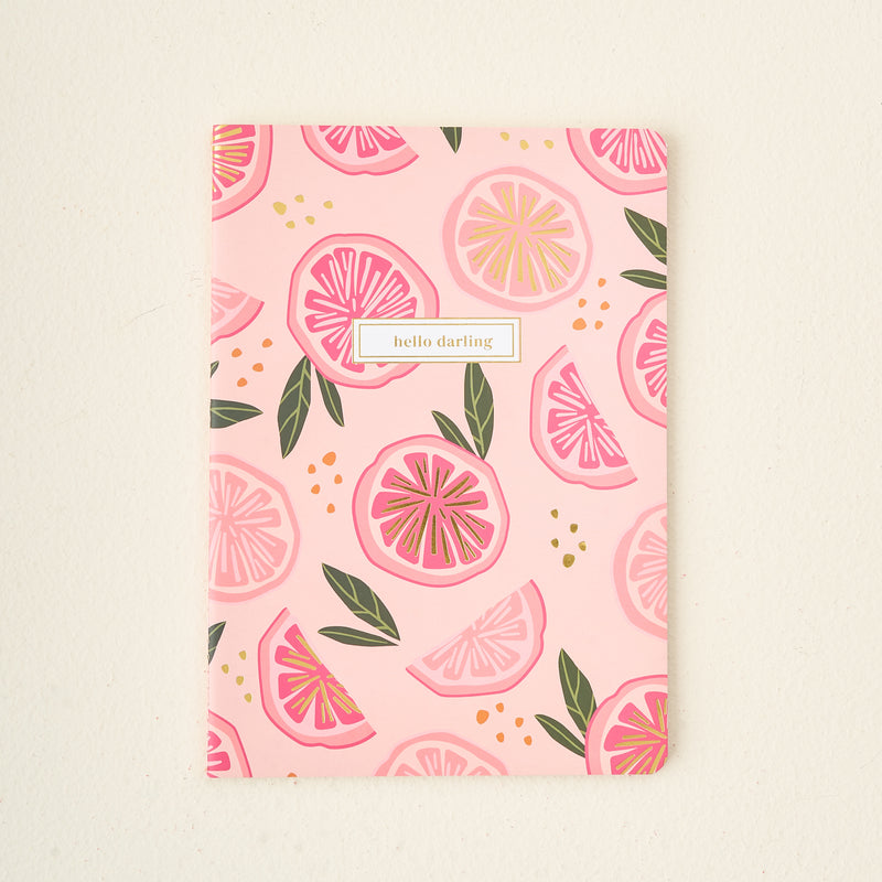 Grapefruit College Ruled Notebook