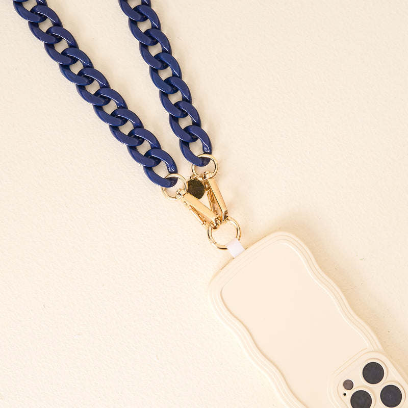 Navy Hold the Phone Crossbody Chain