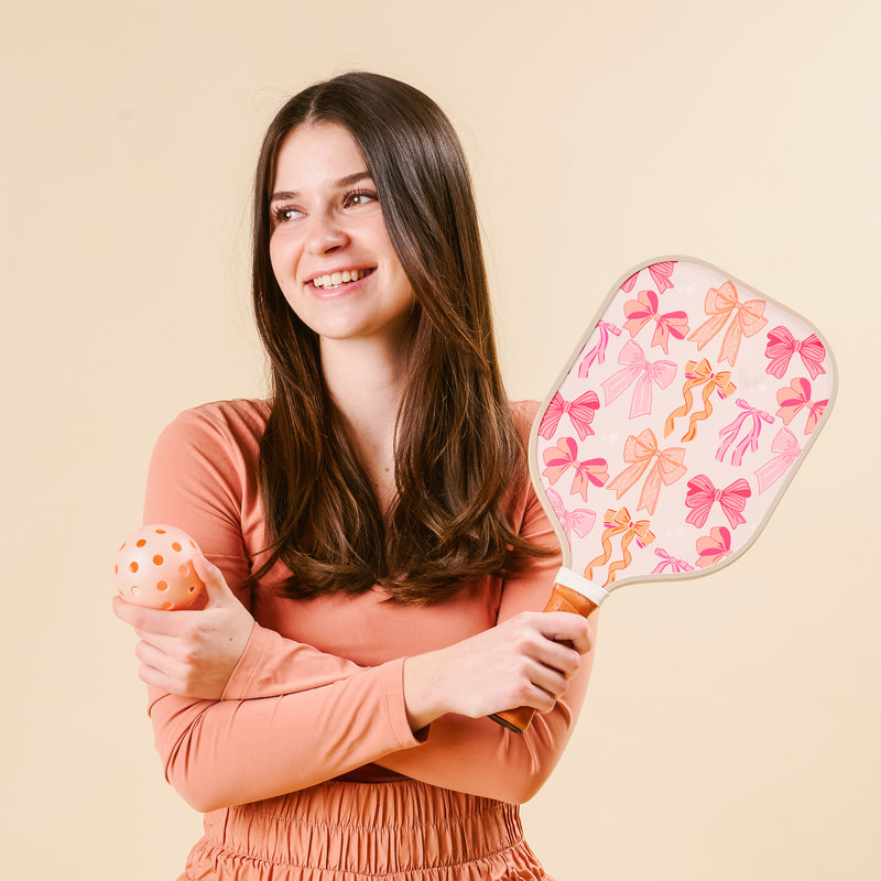 Blushing Bows Pickleball Paddle