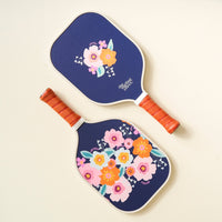 Bright & Bloomy Navy Pickleball Paddle