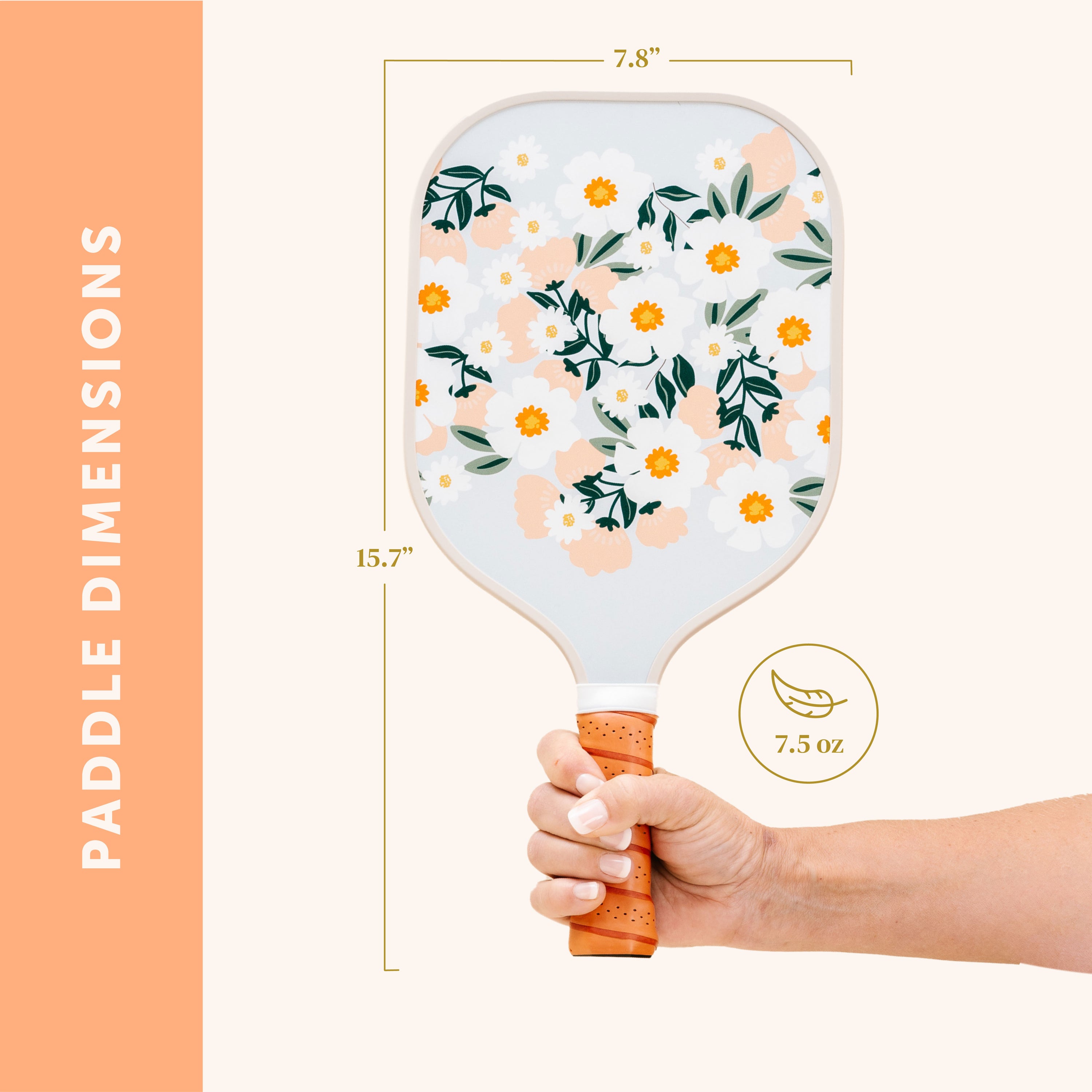 Pickleball Paddle - Flower Talk Blue