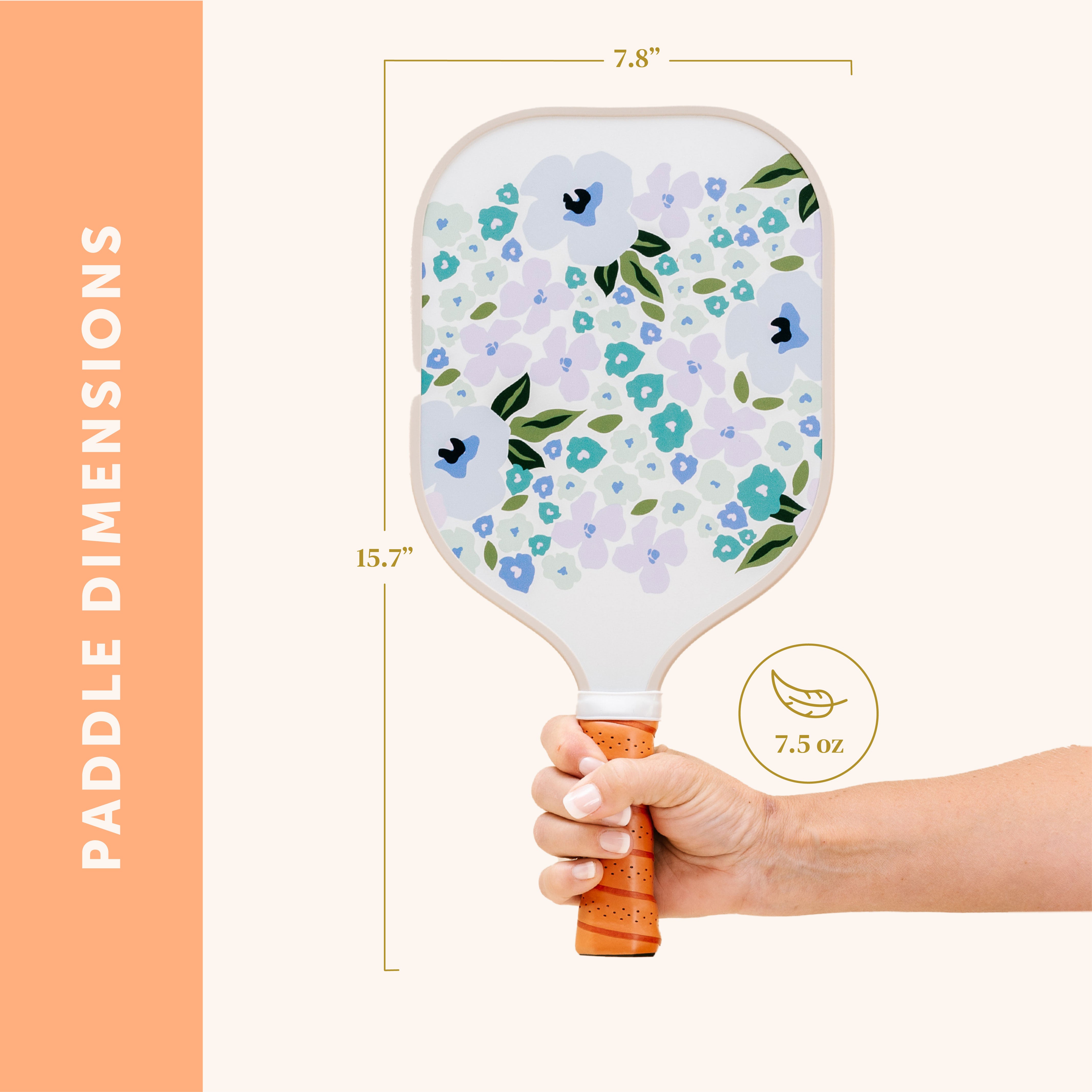 Pickleball Paddle - Lively Flora Periwinkle