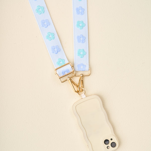Blue Hold the Phone Crossbody Strap