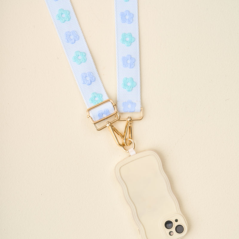 Blue Hold the Phone Crossbody Strap