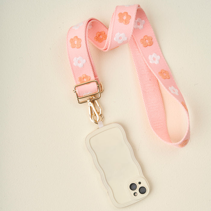 Pink Hold the Phone Crossbody Strap