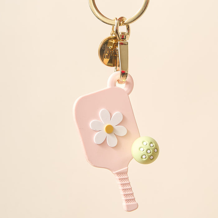 Blush Pink Pickleball Paddle Keychain