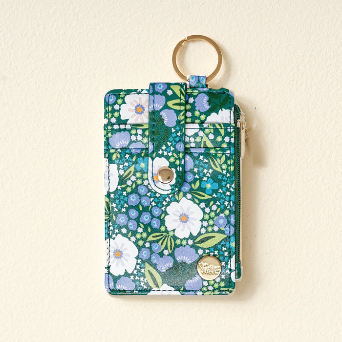 Dark Green & Blue Sweet Meadow Printed Wallet