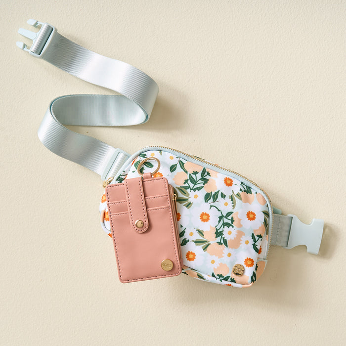 Flower Talk Print Belt Bag & Wallet Set