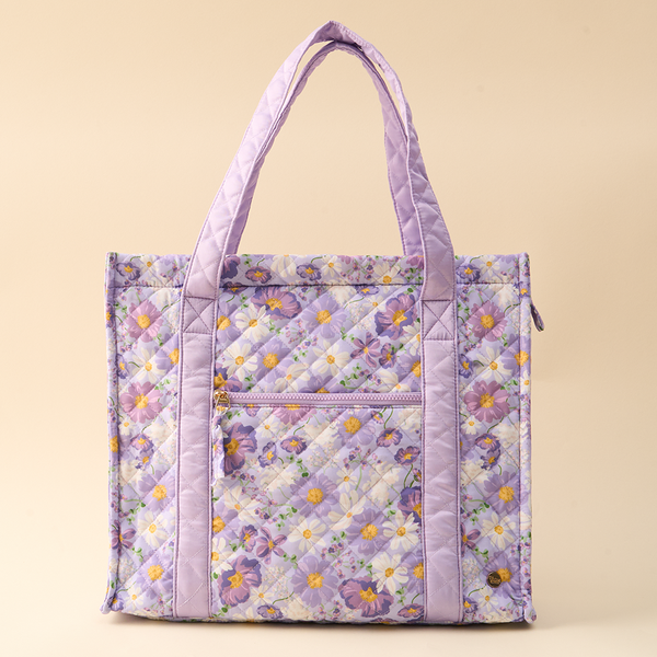 Bouquet Beauty Purple The Everyday Quilted Tote Bag