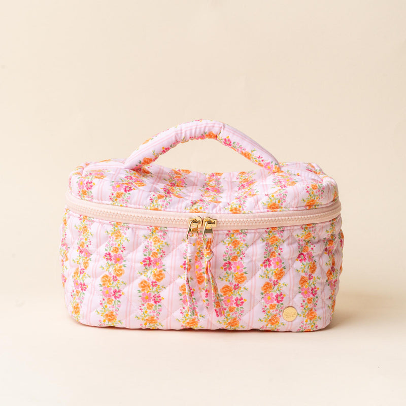 Petal Parade Pink Glam & Go Quilted Cosmetic Bag