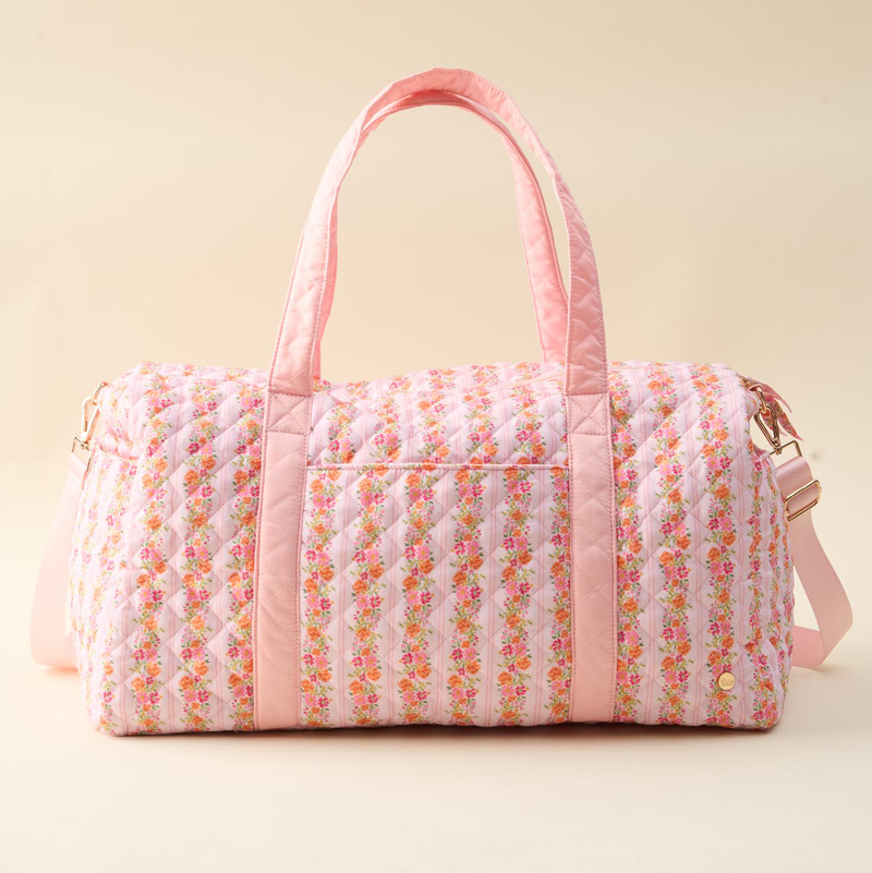 Petal Parade Pink On-the-Go Quilted Weekender Bag