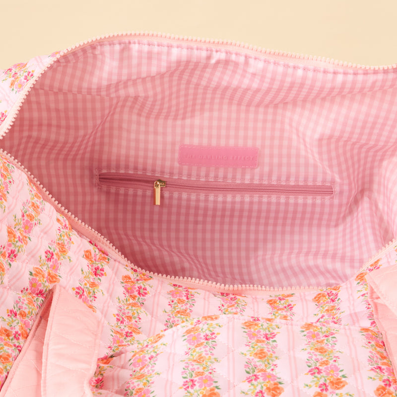 Petal Parade Pink On-the-Go Quilted Weekender Bag