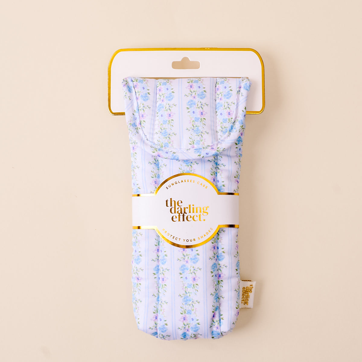 Petal Parade Blue Sunglasses Case