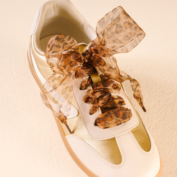 Sheer Cheetah Step It Up Shoelaces