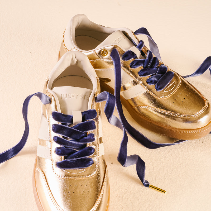 Velvet Blue Step It Up Shoelaces
