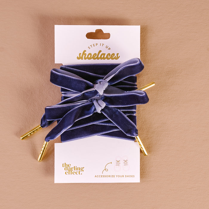 Velvet Blue Step It Up Shoelaces