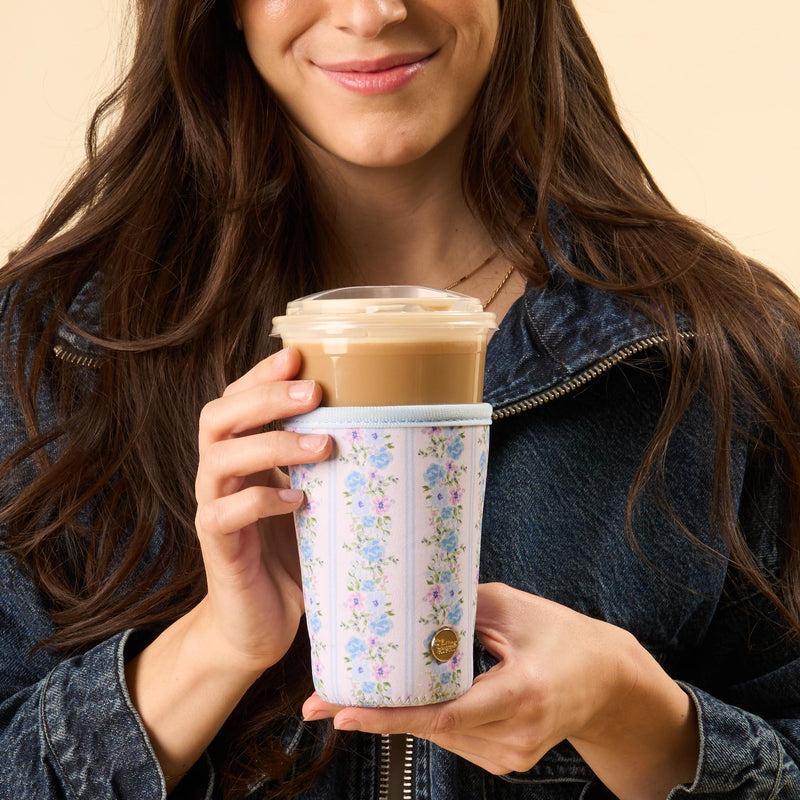 Petal Parade Blue Sip Savvy Drink Sleeve