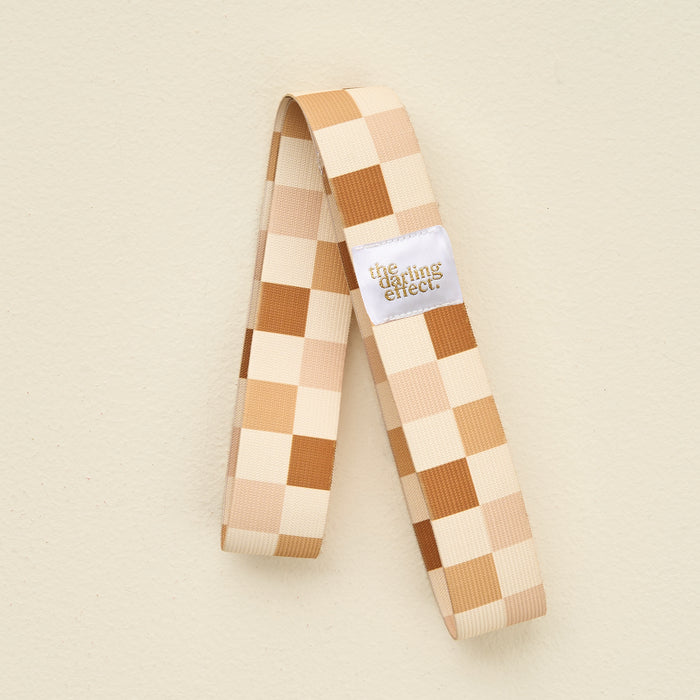 Put Towel Band-Check Brown Stay