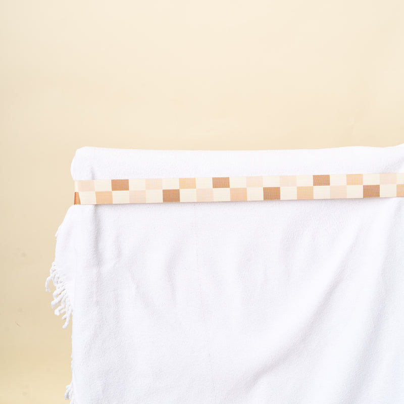 Put Towel Band-Check Brown Stay